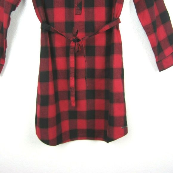 Eddie Bauer Hadley Buffalo Plaid Red Dress NEW 10 - Picture 5 of 10